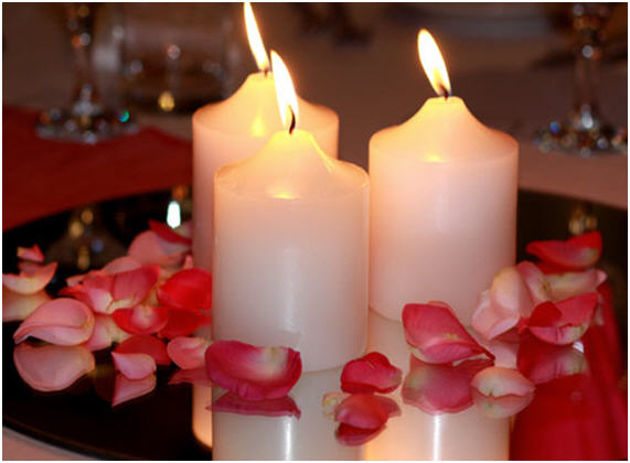 Winter Wedding Candles