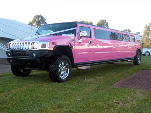 Pink Hummer Wedding Car