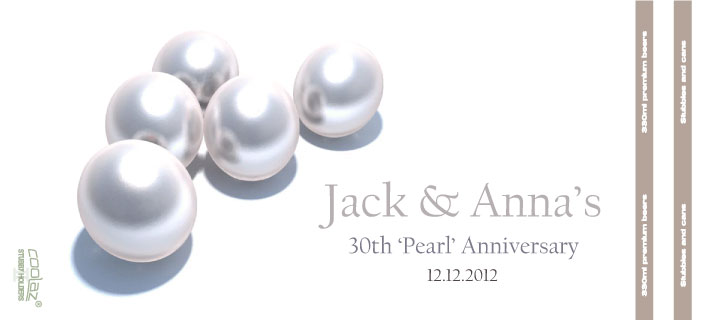 Pearl Anniversary Stubby Holders